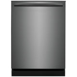 Frigidaire Gallery GDPH4515AD Dishwasher, 24 inch Exterior Width, 52 dB Decibel Level, Fully Integrated, Plastic Interior, 5 Wash Cycles, 14 Capacity (Place Settings), Hard Food Disposal, 2 Loading Racks, Black Stainless Steel colour