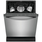 Frigidaire Gallery GDPH4515AF Dishwasher, 24 inch Exterior Width, 52 dB Decibel Level, Fully Integrated, Plastic Interior, 5 Wash Cycles, 14 Capacity (Place Settings), Hard Food Disposal, 2 Loading Racks, Stainless Steel colour
