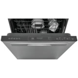 Frigidaire Gallery GDPP4515AF Dishwasher, 24 inch Exterior Width, 52 dB Decibel Level, Fully Integrated, Plastic Interior, 5 Wash Cycles, 14 Capacity (Place Settings), Hard Food Disposal, 2 Loading Racks, Stainless Steel colour