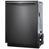 Frigidaire Gallery GDSH4715AD Dishwasher, 24 inch Exterior Width, 47 dB Decibel Level, Fully Integrated, Stainless Interior, 7 Wash Cycles, 14 Capacity (Place Settings), Hard Food Disposal, 3 Loading Racks, Black Stainless Steel colour