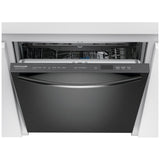 Frigidaire Gallery GDSH4715AD Dishwasher, 24 inch Exterior Width, 47 dB Decibel Level, Fully Integrated, Stainless Interior, 7 Wash Cycles, 14 Capacity (Place Settings), Hard Food Disposal, 3 Loading Racks, Black Stainless Steel colour