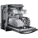 Frigidaire Gallery GDSH4715AD Dishwasher, 24 inch Exterior Width, 47 dB Decibel Level, Fully Integrated, Stainless Interior, 7 Wash Cycles, 14 Capacity (Place Settings), Hard Food Disposal, 3 Loading Racks, Black Stainless Steel colour