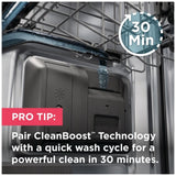 Frigidaire Gallery GDSP4715AF Dishwasher, 24 inch Exterior Width, 47 dB Decibel Level, Fully Integrated, Stainless Interior, 7 Wash Cycles, 14 Capacity (Place Settings), Hard Food Disposal, 3 Loading Racks, Stainless Steel colour