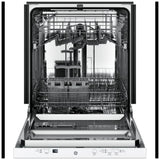 GE GDT225SGLWW Dishwasher, 24 inch Exterior Width, 51 dB Decibel Level, Fully Integrated, Stainless Interior, 3 Wash Cycles, 12 Capacity (Place Settings), Hard Food Disposal, 2 Loading Racks, Wifi Enabled, White colour