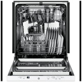 GE GDT225SGLWW Dishwasher, 24 inch Exterior Width, 51 dB Decibel Level, Fully Integrated, Stainless Interior, 3 Wash Cycles, 12 Capacity (Place Settings), Hard Food Disposal, 2 Loading Racks, Wifi Enabled, White colour
