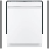 GE GDT225SGLWW Dishwasher, 24 inch Exterior Width, 51 dB Decibel Level, Fully Integrated, Stainless Interior, 3 Wash Cycles, 12 Capacity (Place Settings), Hard Food Disposal, 2 Loading Racks, Wifi Enabled, White colour