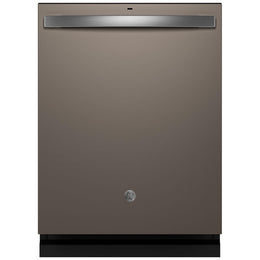 GE GDT670SMVES Dishwasher, 24 inch Exterior Width, 45 dB Decibel Level, Fully Integrated, Stainless Interior, 5 Wash Cycles, 16 Capacity (Place Settings), Hard Food Disposal, 3 Loading Racks, Wifi Enabled, Slate colour