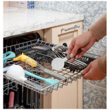 GE GDT670SYVFS Dishwasher, 24 inch Exterior Width, 45 dB Decibel Level, Fully Integrated, Plastic Interior, 5 Wash Cycles, 16 Capacity (Place Settings), 3 Loading Racks, Stainless Steel colour