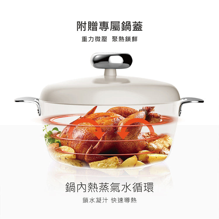 Velosan VE00602-HW Pebble Series Nonstick 8'' Dutch Oven With Lid