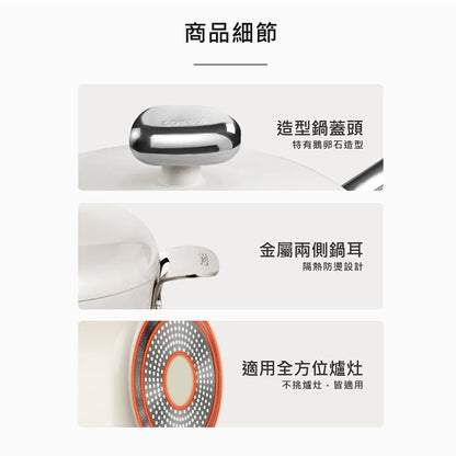 Velosan VE00602-HW Pebble Series Nonstick 8'' Dutch Oven With Lid