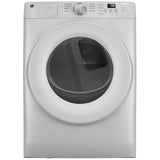GE GFD35ESMYWW Electric Dryer, 7.8 cu. ft. Dryer Capacity, 8 Dry Cycles, 4 Temperature Settings, Vented, Stackable, Wifi Enabled, White colour