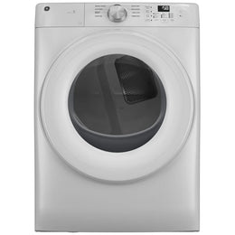 GE GFD35ESMYWW Electric Dryer, 7.8 cu. ft. Dryer Capacity, 8 Dry Cycles, 4 Temperature Settings, Vented, Stackable, Wifi Enabled, White colour