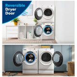 GE GFD35ESMYWW Electric Dryer, 7.8 cu. ft. Dryer Capacity, 8 Dry Cycles, 4 Temperature Settings, Vented, Stackable, Wifi Enabled, White colour