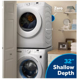 GE GFD35ESMYWW Electric Dryer, 7.8 cu. ft. Dryer Capacity, 8 Dry Cycles, 4 Temperature Settings, Vented, Stackable, Wifi Enabled, White colour