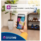 GE GFD35ESMYWW Electric Dryer, 7.8 cu. ft. Dryer Capacity, 8 Dry Cycles, 4 Temperature Settings, Vented, Stackable, Wifi Enabled, White colour