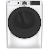 GE GFD55ESMNWW Electric Dryer, 7.8 cu. ft. Dryer Capacity, 10 Dry Cycles, 5 Temperature Settings, Vented, Stackable, Wifi Enabled, White colour