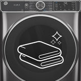 GE GFD55ESMNWW Electric Dryer, 7.8 cu. ft. Dryer Capacity, 10 Dry Cycles, 5 Temperature Settings, Vented, Stackable, Wifi Enabled, White colour