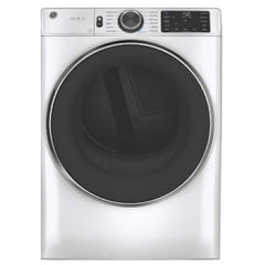 GE GFD55ESMNWW Electric Dryer, 7.8 cu. ft. Dryer Capacity, 10 Dry Cycles, 5 Temperature Settings, Vented, Stackable, Wifi Enabled, White colour