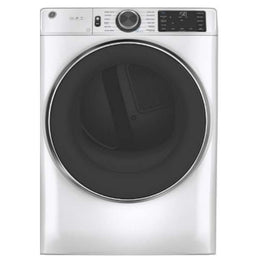GE GFD55ESMNWW Electric Dryer, 7.8 cu. ft. Dryer Capacity, 10 Dry Cycles, 5 Temperature Settings, Vented, Stackable, Wifi Enabled, White colour