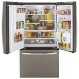 GE GFE26JMMES French Door Refrigerator, 36 inch Width, 25.5 cu. ft. Capacity, Water Dispenser (Exterior), Ice Dispenser (Thru Door), ENERGY STAR Certified, Slate colour