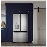 GE GFE26JYMFS French Door Refrigerator, 36 inch Width, 25.6 cu. ft. Capacity, Water Dispenser (Exterior), Ice Dispenser (Thru Door), ENERGY STAR Certified, Stainless Steel colour
