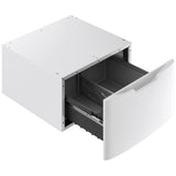 GE GFP1528SNWW pedestal for GFD55ESMNWW and GFW550SMNWW (front view)