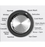 GE GFW148SSMWW Front Load Washer, 24 inch Width, 2.8 cu. ft. Washer Capacity, 1,400 RPM Washer Spin Speed, 14 Wash Cycles, 5 Temperature Settings, Water Heater, Steam Clean, ENERGY STAR Certified, White colour