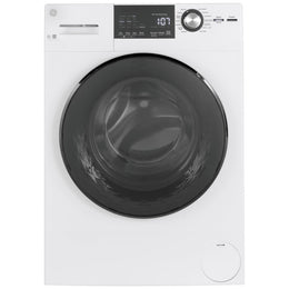 GE GFW148SSMWW Front Load Washer, 24 inch Width, 2.8 cu. ft. Washer Capacity, 1,400 RPM Washer Spin Speed, 14 Wash Cycles, 5 Temperature Settings, Water Heater, Steam Clean, ENERGY STAR Certified, White colour
