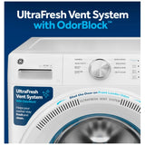 GE GFW350SSYWW Front Load Washer, 28 inch Width, 5.3 cu. ft. Washer Capacity, 1,300 RPM Washer Spin Speed, 8 Wash Cycles, 4 Temperature Settings, ENERGY STAR Certified, Wifi Enabled, White colour