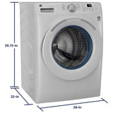GE GFW350SSYWW Front Load Washer, 28 inch Width, 5.3 cu. ft. Washer Capacity, 1,300 RPM Washer Spin Speed, 8 Wash Cycles, 4 Temperature Settings, ENERGY STAR Certified, Wifi Enabled, White colour