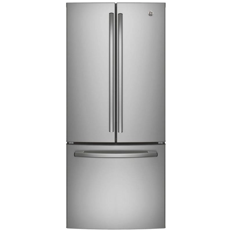 GE GNE21DYRKFS French Door Refrigerator, 30 inch Width, 20.8 cu. ft. Capacity, Optional Ice Maker (Special Order), ENERGY STAR Certified, Stainless Steel colour