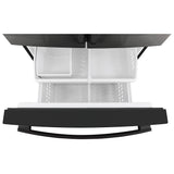 GE GNE27JGMBB French Door Refrigerator, 36 inch Width, 26.7 cu. ft. Capacity, Water Dispenser (Interior), Ice Dispenser (Freezer Located), ENERGY STAR Certified, Black colour