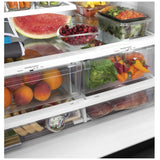 GE GNE27JMMES French Door Refrigerator, 36 inch Width, 26.7 cu. ft. Capacity, Water Dispenser (Interior), Ice Dispenser (Freezer Located), ENERGY STAR Certified, Slate colour