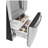 GE GNE27JYMFS French Door Refrigerator, 36 inch Width, 27 cu. ft. Capacity, Water Dispenser (Interior), Ice Dispenser (Freezer Located), ENERGY STAR Certified, Stainless Steel colour