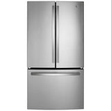 GE GNE27JYMFS French Door Refrigerator, 36 inch Width, 27 cu. ft. Capacity, Water Dispenser (Interior), Ice Dispenser (Freezer Located), ENERGY STAR Certified, Stainless Steel colour