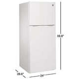 GE GPE12FGKWW Top Freezer Refrigerator, 24 inch Width, 11.6 cu. ft. Capacity, ENERGY STAR Certified, White colour
