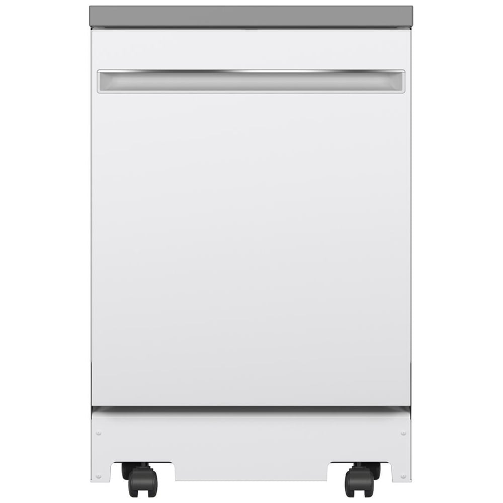 GE GPT225SGLWW Dishwasher, 24" Built-In Dishwasher, Stainless Steel Interior, 3 Wash Cycles, 12 Capacity