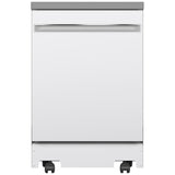 GE GPT225SGLWW Dishwasher, 24 inch Exterior Width, 54 dB Decibel Level, Fully Integrated, Stainless Interior, 3 Wash Cycles, 12 Capacity (Place Settings), Hard Food Disposal, 2 Loading Racks, White colour