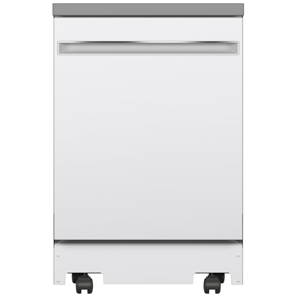 GE GPT225SGLWW Dishwasher, 24" Built-In Dishwasher, Stainless Steel Interior, 3 Wash Cycles, 12 Capacity
