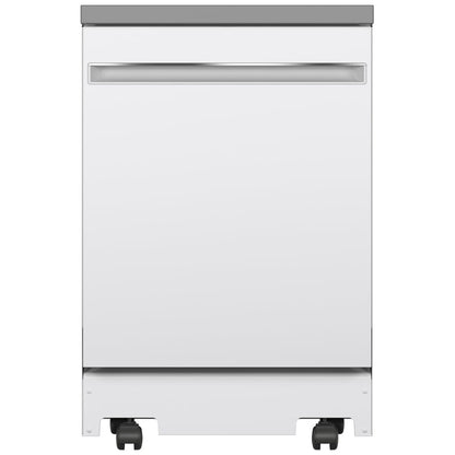 GE GPT225SGLWW Dishwasher, 24" Built-In Dishwasher, Stainless Steel Interior, 3 Wash Cycles, 12 Capacity