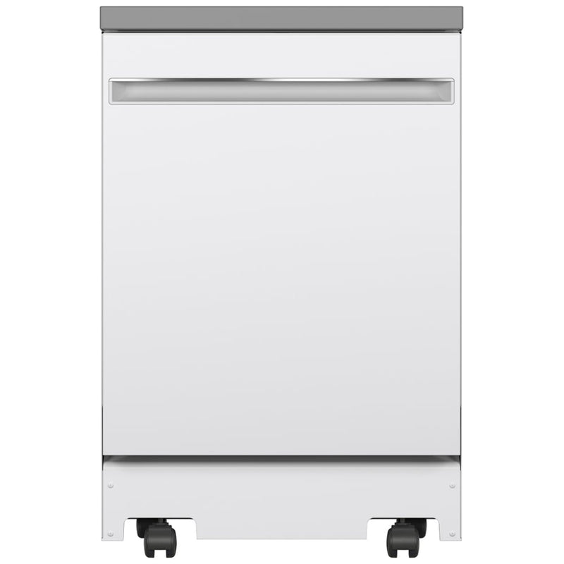 GE GPT225SGLWW Dishwasher, 24 inch Exterior Width, 54 dB Decibel Level, Fully Integrated, Stainless Interior, 3 Wash Cycles, 12 Capacity (Place Settings), Hard Food Disposal, 2 Loading Racks, White colour