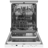 GE GPT225SGLWW Dishwasher, 24 inch Exterior Width, 54 dB Decibel Level, Fully Integrated, Stainless Interior, 3 Wash Cycles, 12 Capacity (Place Settings), Hard Food Disposal, 2 Loading Racks, White colour