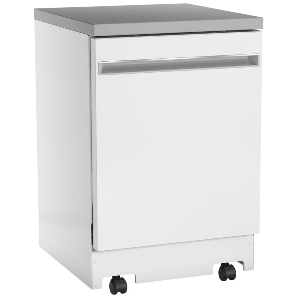 GE GPT225SGLWW Dishwasher, 24" Built-In Dishwasher, Stainless Steel Interior, 3 Wash Cycles, 12 Capacity