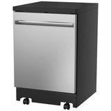 GE GPT225SSLSS Dishwasher, 24 inch Exterior Width, 54 dB Decibel Level, Fully Integrated, Stainless Interior, 3 Wash Cycles, 12 Capacity (Place Settings), Hard Food Disposal, 2 Loading Racks, alternative colour