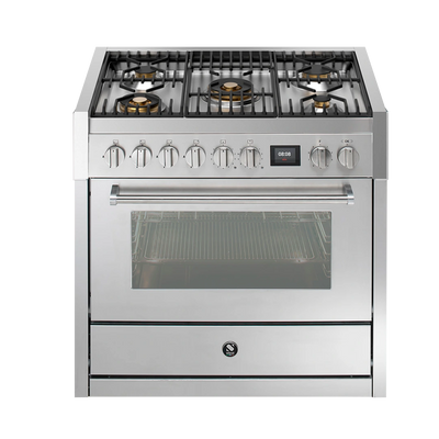 Steel 36” GENESI series - Dual fuel range - GQY9S-4M