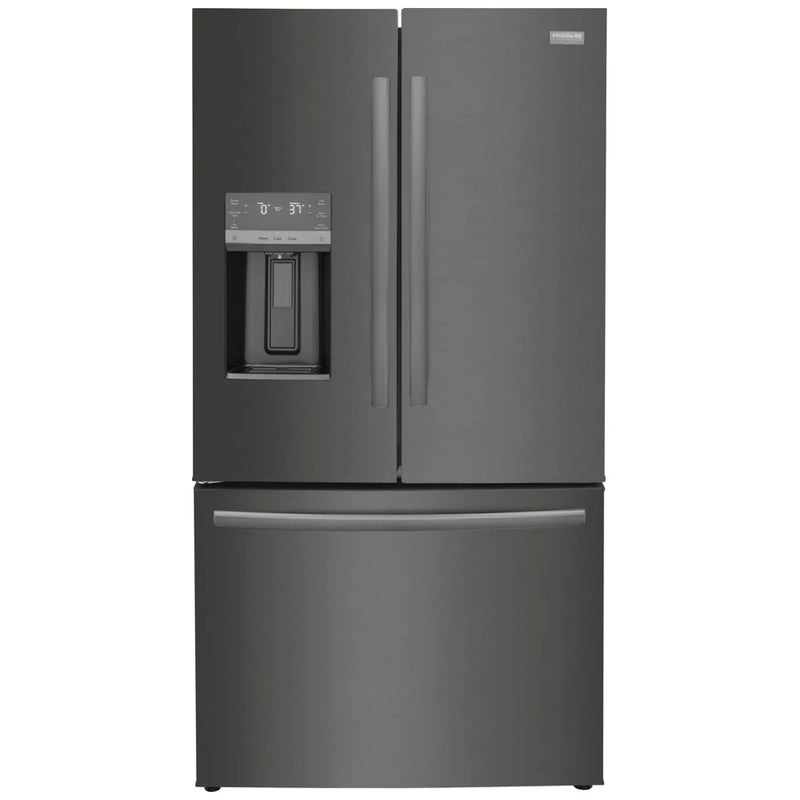 Frigidaire Gallery GRFC2353AD Counter Depth French Door Refrigerator, 36 inch Width, 22.6 cu. ft. Capacity, Counter Depth, Water Dispenser (Exterior), Ice Dispenser (Thru Door), ENERGY STAR Certified, Black Stainless Steel colour