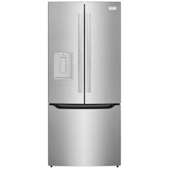 Frigidaire GRFS2023AF French Door Refrigerator, 30 inch Width, 20 cu. ft. Capacity, Water Dispenser (Exterior), Ice Dispenser (Freezer Located), ENERGY STAR Certified, Stainless Steel colour, Even Temp™ Cooling, PurePour™ Filter, Smudge-Proof®