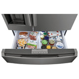 Frigidaire Gallery GRMC2273CD French Door Refrigerator, 36 inch Width, 21.5 cu. ft. Capacity, Counter Depth, Water Dispenser (Exterior), Ice Dispenser (Thru Door), ENERGY STAR Certified, Black Stainless Steel colour