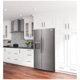 Frigidaire Gallery GRSC2352AD Side by Side Counter Depth Refrigerator, 36 inch Width, Counter Depth, Ice Dispenser (Thru Door), Water Dispenser (Exterior), ENERGY STAR Certified, 22.2 cu. ft. Capacity, Black Stainless Steel colour