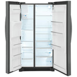 Frigidaire Gallery GRSC2352AD Side by Side Counter Depth Refrigerator, 36 inch Width, Counter Depth, Ice Dispenser (Thru Door), Water Dispenser (Exterior), ENERGY STAR Certified, 22.2 cu. ft. Capacity, Black Stainless Steel colour